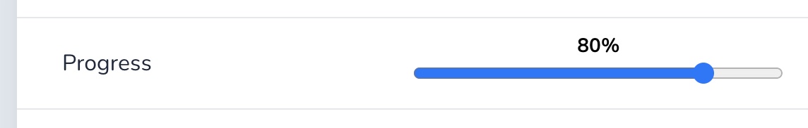 Progress bar custom field edit