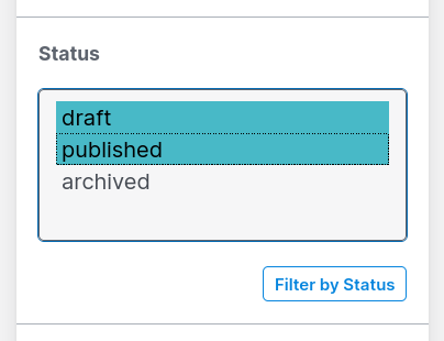 Avo multiple select filter