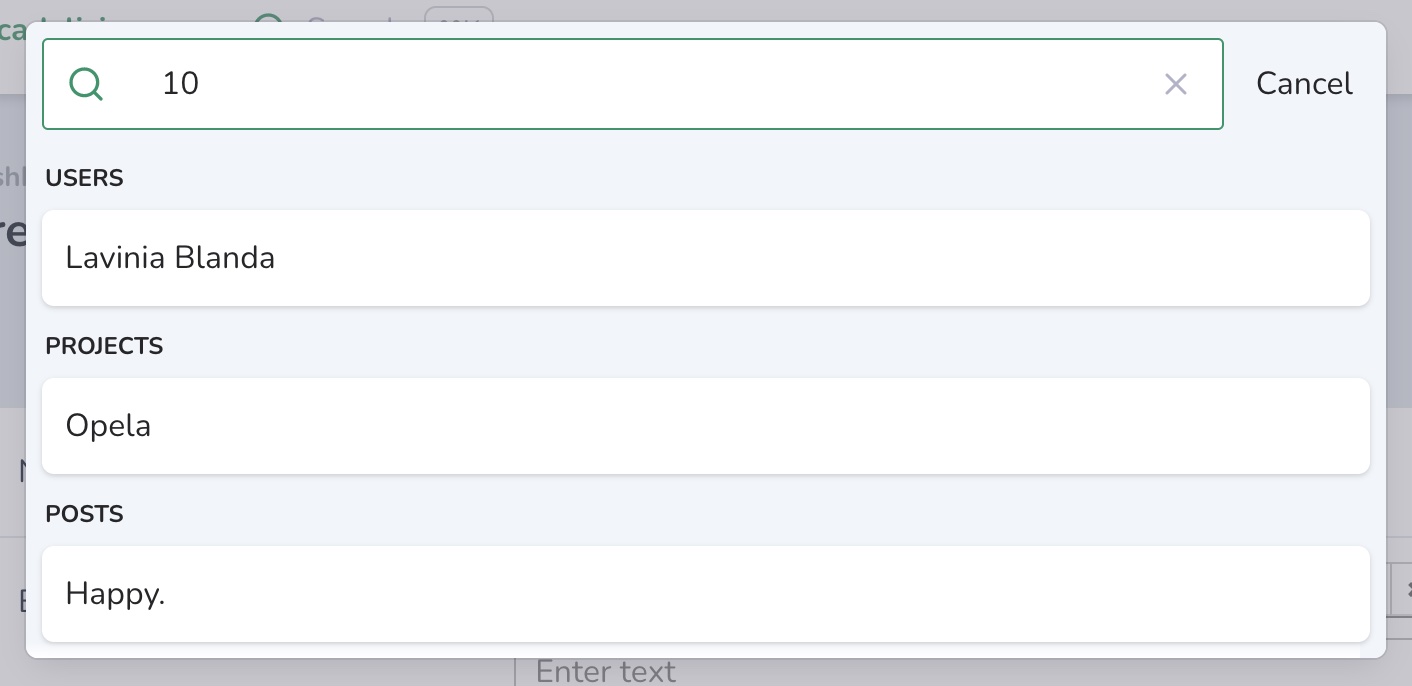 Blank search