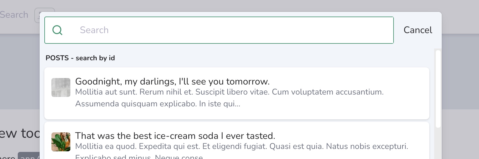 Search Header Help