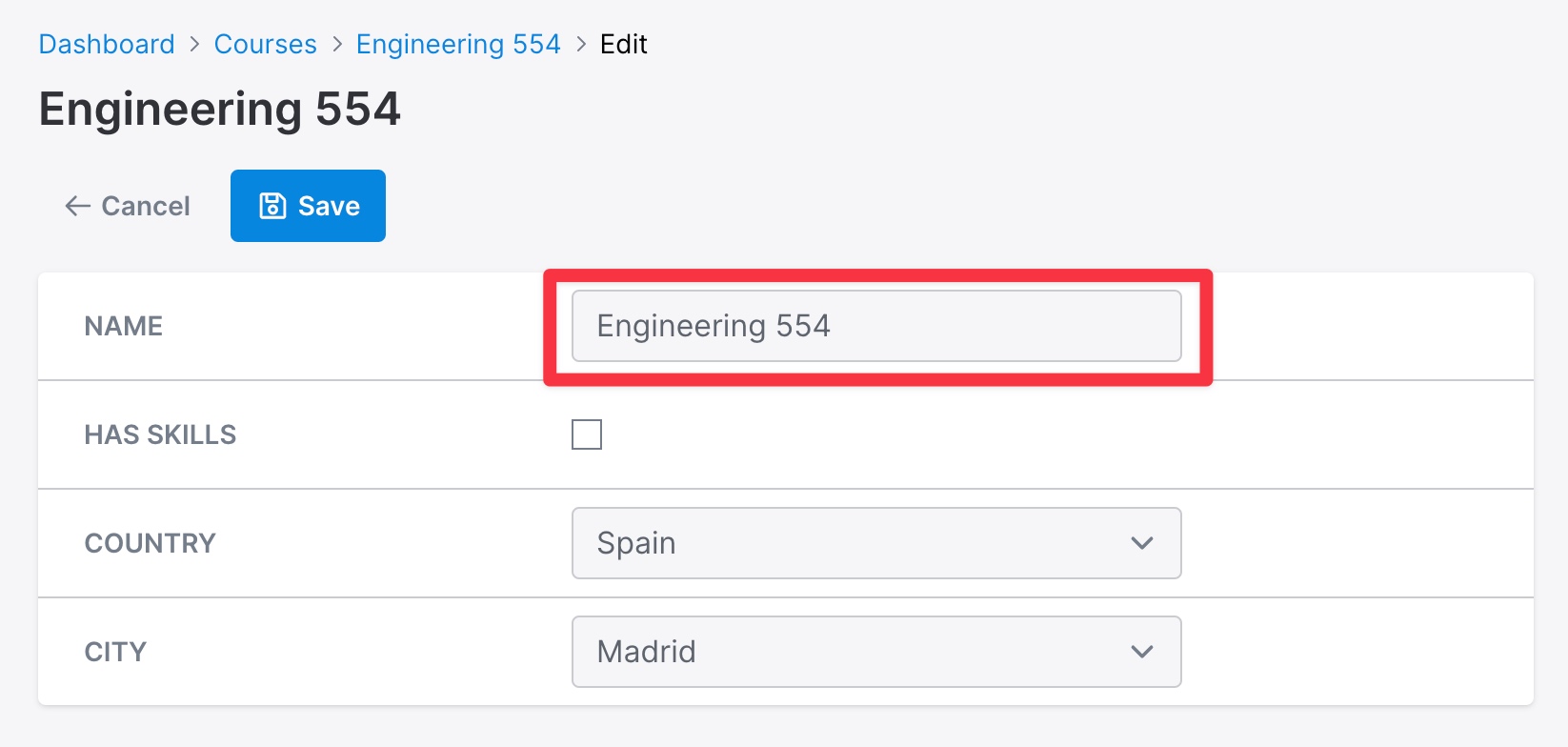 Index field wrapper